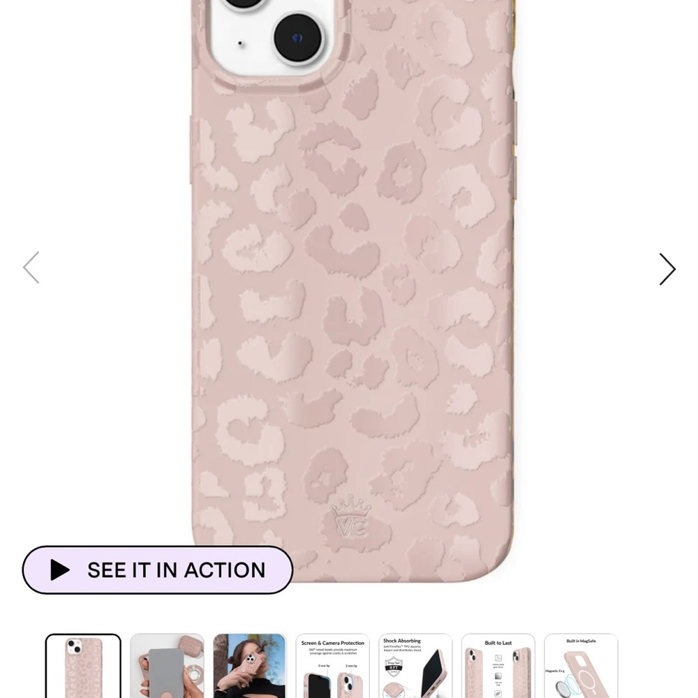 Velvet Caviar Cream and Nude Leopard Print Case